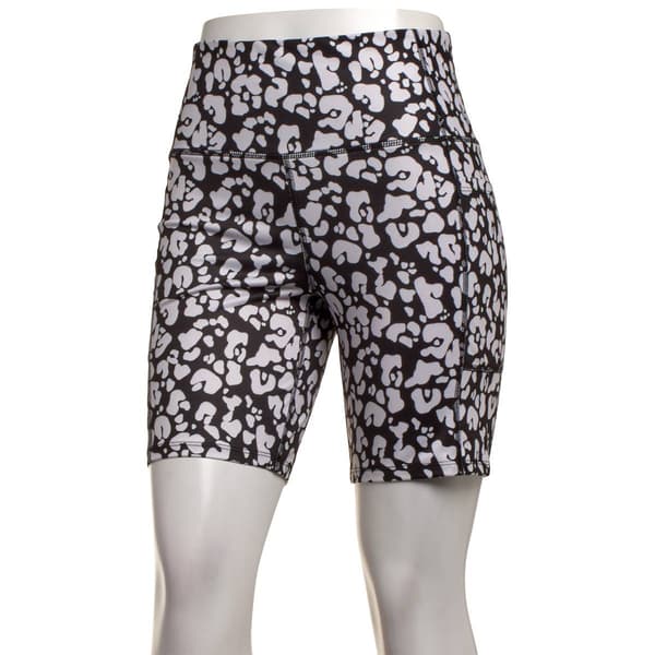 Womens BSP Performance Leopard Black Bike Shorts - image 