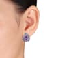 Sophia B Sterling Silver Cluster Teardrop Earrings - image 4