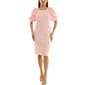 Womens Nina Leonard Short Lace Puff Sleeve Crepe Sheath Dress - image 1