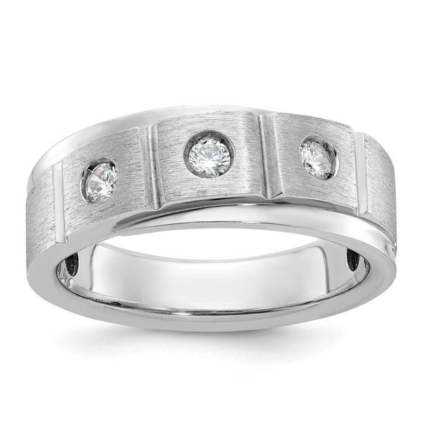 Mens Gentlemens Classics(tm) 14kt. White Gold 1/4ct. Diamond Ring - image 