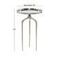 9th & Pike® Contemporary Silver Aluminum Raised Edge Accent Table - image 4