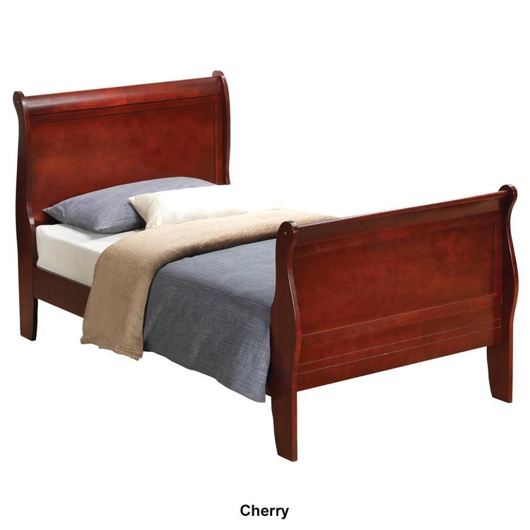 Passion Furniture Louis Philippe Sleigh Bed - Twin
