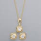 Design Collection Gold Love Knot Pave Necklace & Earring Set - image 1
