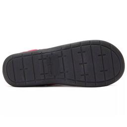 Womens Dearfoams® Darcy Velour Clog Slippers - Red Plaid