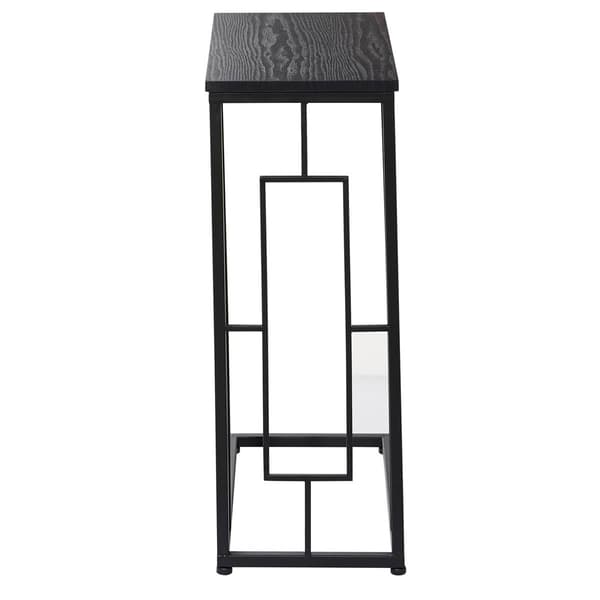 9th & Pike&#174; Contemporary Black Metal Accent Table