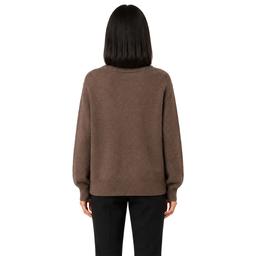 Womens Zac & Rachel Long Puff Sleeve Stitch Floral Sweater