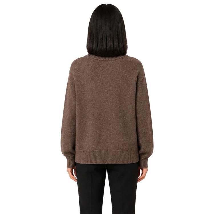 Womens Zac & Rachel Long Puff Sleeve Stitch Floral Sweater