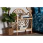 Baxton Studio Hammond Bohemian Rattan 2-Tier Display Shelf - image 6