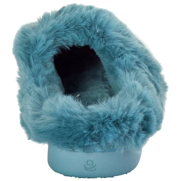 Womens Cuddl Duds&#174; Color Block Faux Fur Clog Slippers