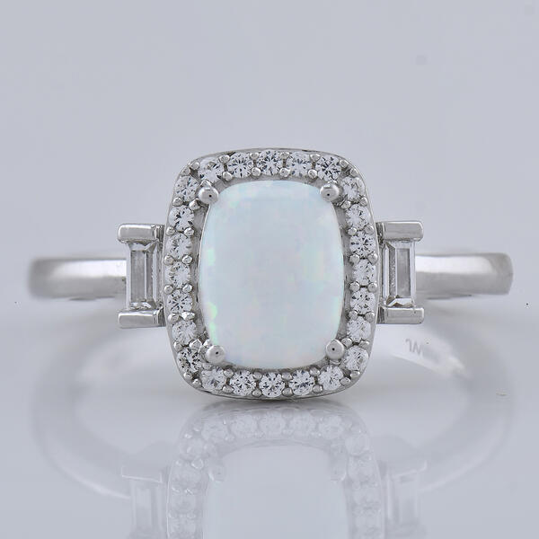 Gemstone Classics&#40;tm&#41; Created Opal & Sapphire Ring - image 