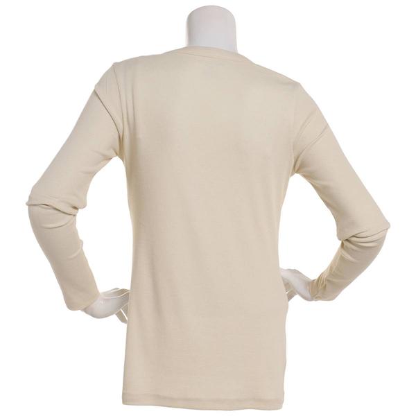 Womens Architect® Long Sleeve 2x2 Solid Rib Scoop Neck Tee