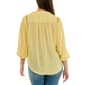 Womens Zac & Rachel 3/4 Sleeve Split Neck Solid Crepe Blouse - image 2