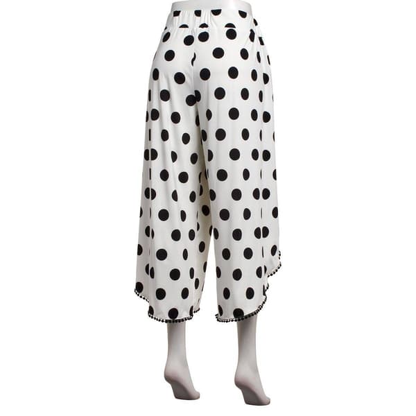 Womens Robert Louis Pull On Bobble Trim Polka Dot Pants