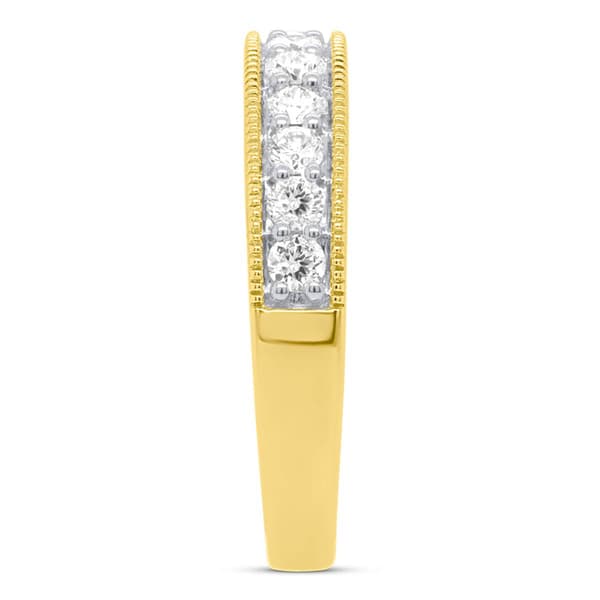 Nova Star® Yellow Gold 3/4ctw. 11 Lab Grown Diamonds Band Ring