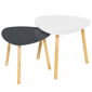 HomeRoots 22in. Oak & Grey & White Nested Tables - Set of 2 - image 1