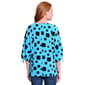 Womens Ali Miles 3/4 Tie Sleeve Square Block Blouse - image 2
