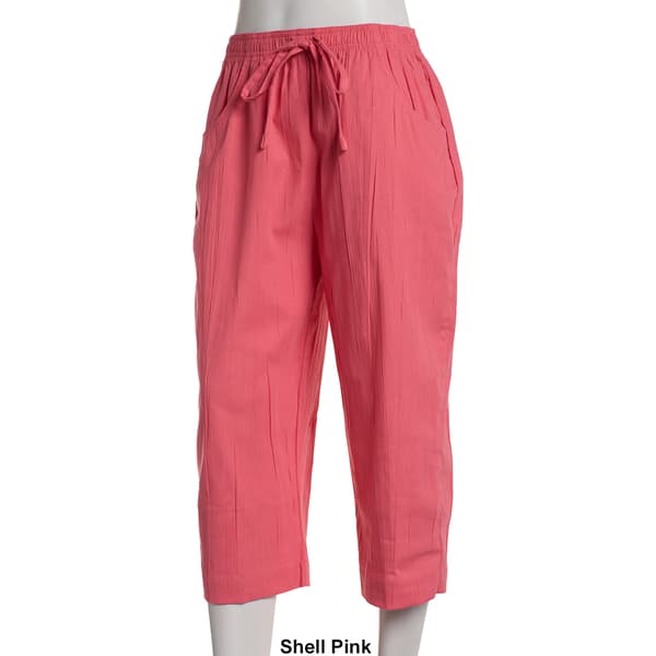 Womens Hasting & Smith Crinkle Tie Front Capri Pants