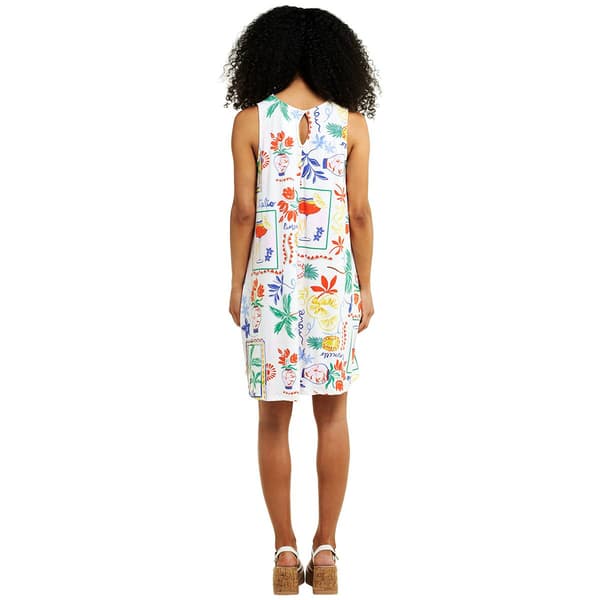 Womens Harlow & Rose Sleeveless Tropical Shift Dress