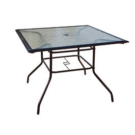 Square Dining Table with Center Umbrella Hole