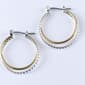 Design Collection Two Tone Twist Hoop Earrings - image 1