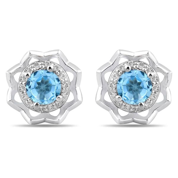 Enchanted by Disney Sterling Silver Jasmine Stud Earrings - image 