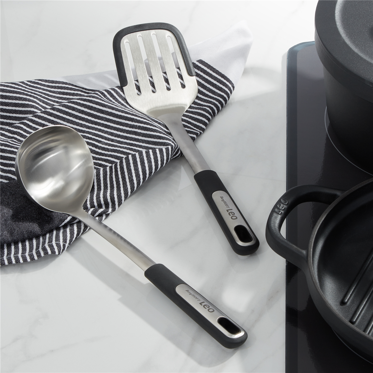 BergHOFF Graphite 2pc. Slotted Turner & Soup Ladle Set