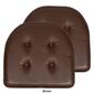 Sweet Home Collection Memory Foam Faux Leather Chair Pad - image 9