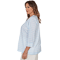 Plus Size Hearts of Palm Aqua Fresh 3/4 Sleeve Palm Tree Tee - image 4