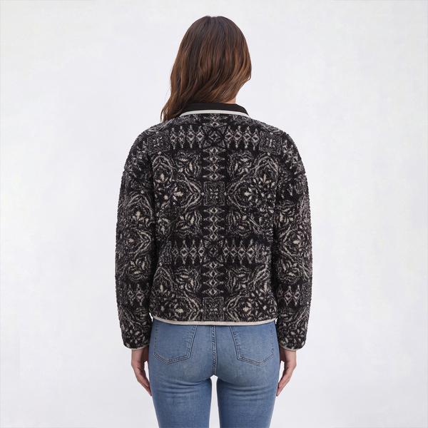 Womens Mountain Ridge Long Sleeve Medallion Sherpa Jacket