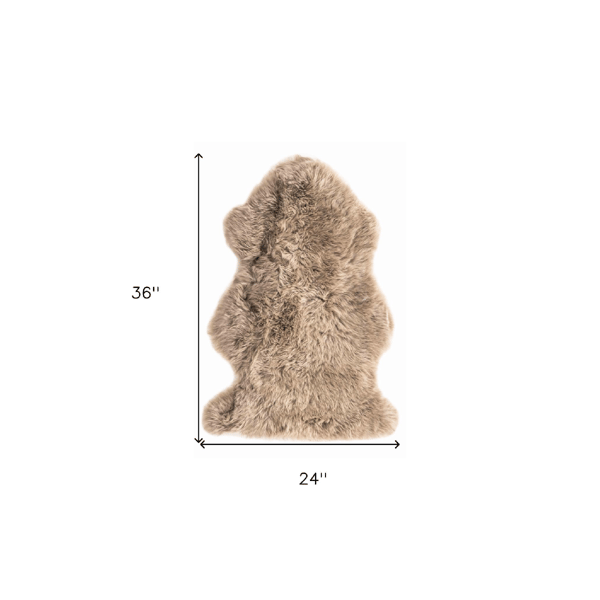 HomeRoots Latte New Zealand Natural Sheepskin Rug