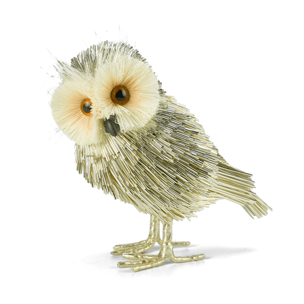 Seasonal LLC Pipa 6in. Tail Side Owl Christmas Figurine - image 