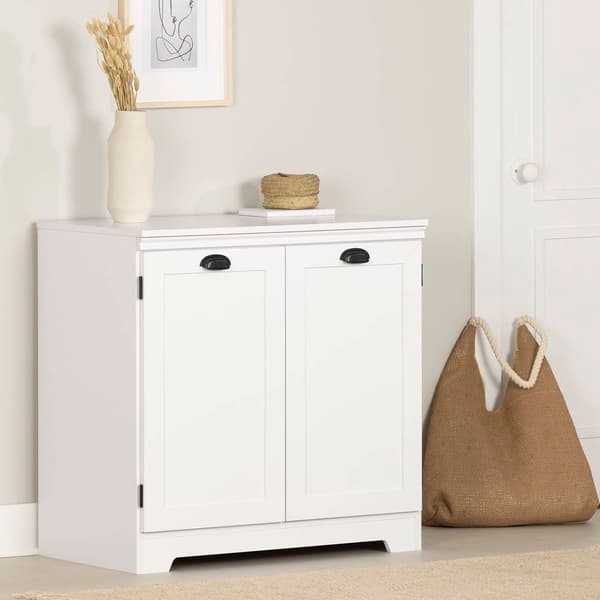 South Shore Prairie Pure White 2-Door Storage Cabinet