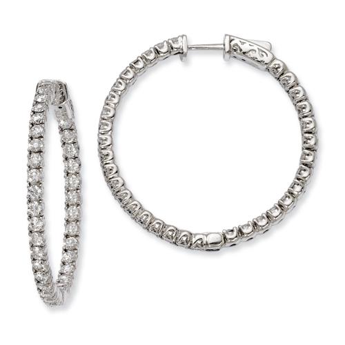 Sterling Silver 29mm x 29mm Hoop Earrings