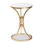 Baxton Studio Tarmon Gold Metal End Table w/ Marble Tabletop - image 2