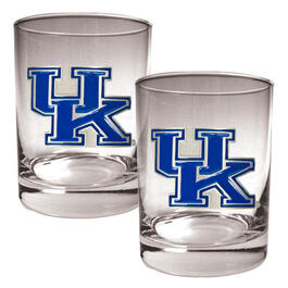 NCAA Kentucky Wildcats 2pc. Rocks Glass Set