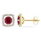 Gemstone Classics&#40;tm&#41; 10kt. Gold & Ruby Stud Earrings - image 1