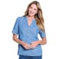 Petites Multiples Short Double Fringe Sleeve And Hem Blouse - image 1