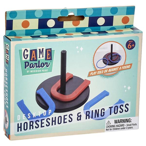 Smartworks Game Parlor  Desktop Horseshoes &amp; Ring Toss Game - image 