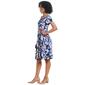 Womens Sami & Jo Floral Short Sleeve Hardware A-Line Dress - image 4