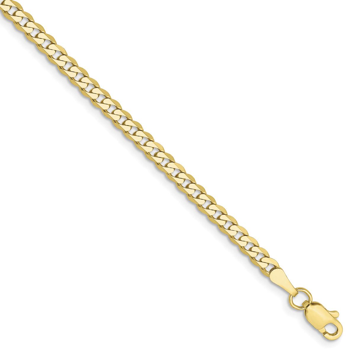 Gold Classics™10kt. 2.9mm Flat Beveled Curb Chain Bracelet