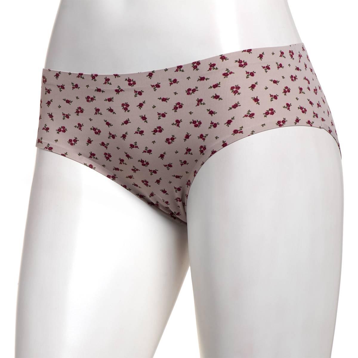 Womens Laura Ashley(R) Ribbed Laser Hipster Panties-LS8444BA