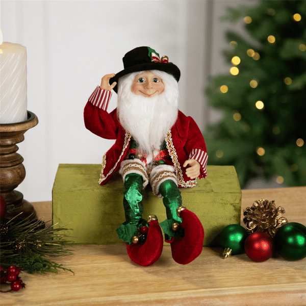 Northlight Candy Cane Elf Christmas Figure - image 
