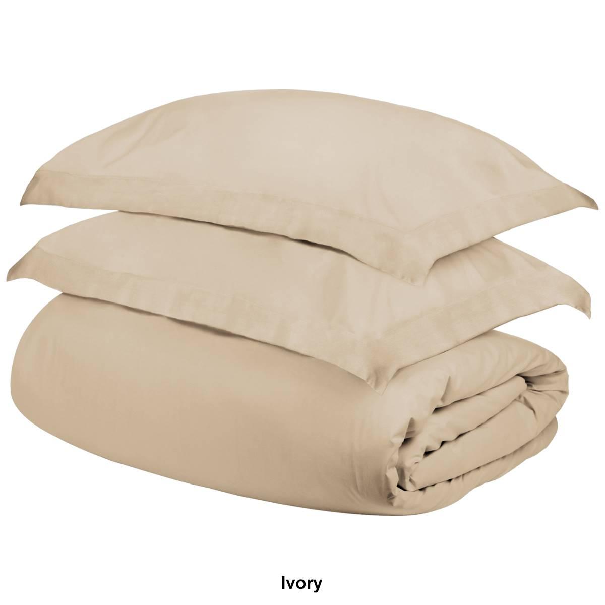 Superior 400 Thread Count Solid Egyptian Cotton Duvet Cover Set