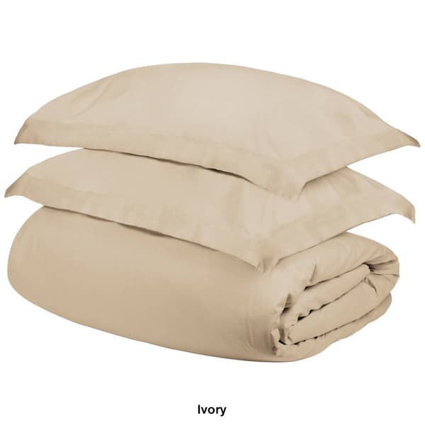 Superior 400 Thread Count Solid Egyptian Cotton Duvet Cover Set
