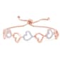 Accents Diamond Accent Heart Two-Tone Adjustable Link Bracelet - image 1