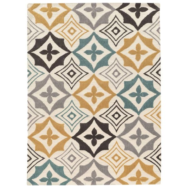 Linon Trio Collection Emblem Accent Rug - 2x3 - image 