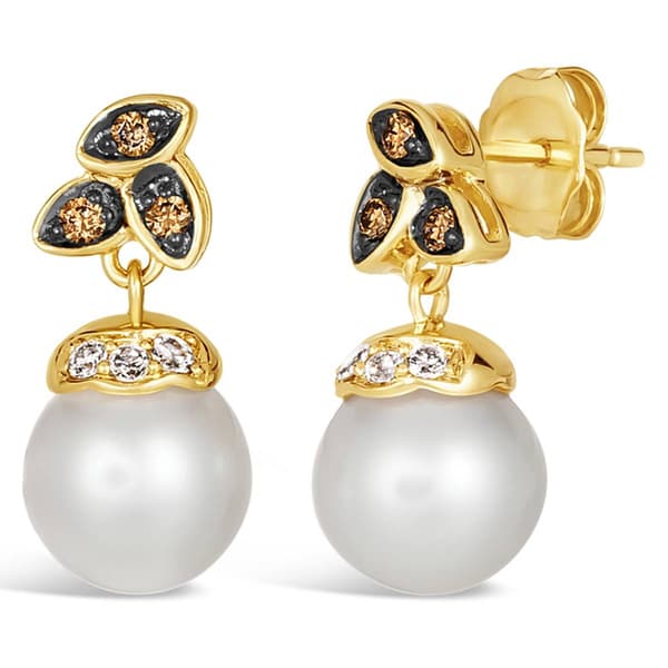 Le Vian(R) Vanilla Pearls(tm) & Diamond  Drop Earrings - image 