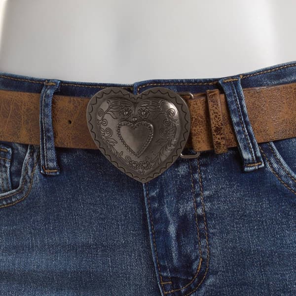 Juniors YMI® Mid Rise Heart Buckle Bootcut Jeans
