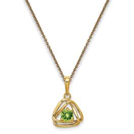 Gemstones Classics&#40;tm&#41; 14kt. Yellow Gold Peridot Pendant Necklace