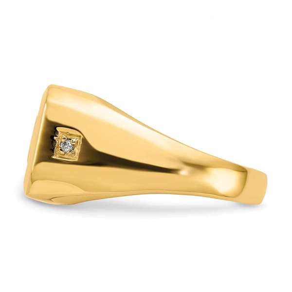 Mens Gentlemen’s Classics™ 14kt. Gold Onyx & Diamond DAD Ring